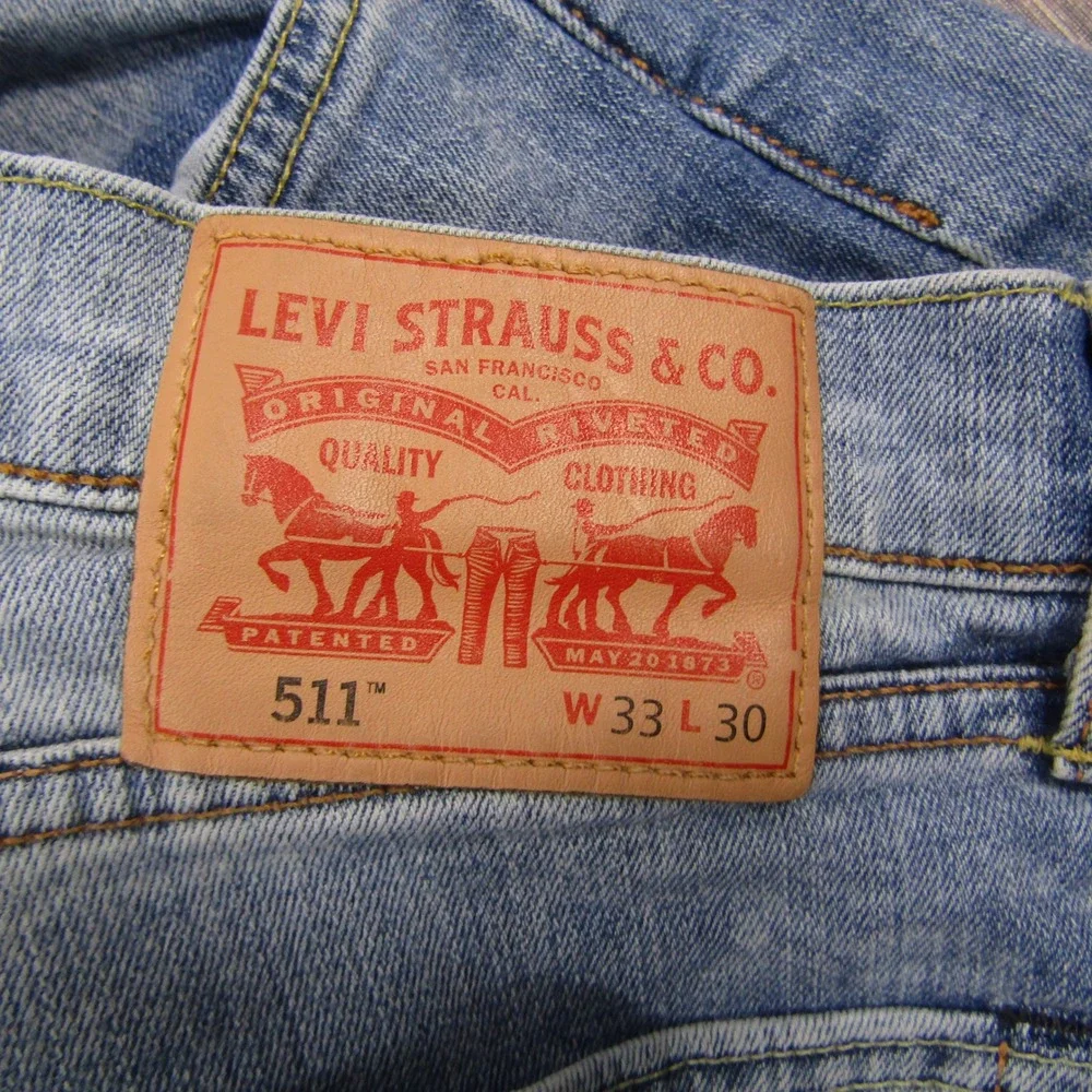 Levi 511 Slim Fit Jeans Mens 33x30 Blue Medium Wash Stretch Denim